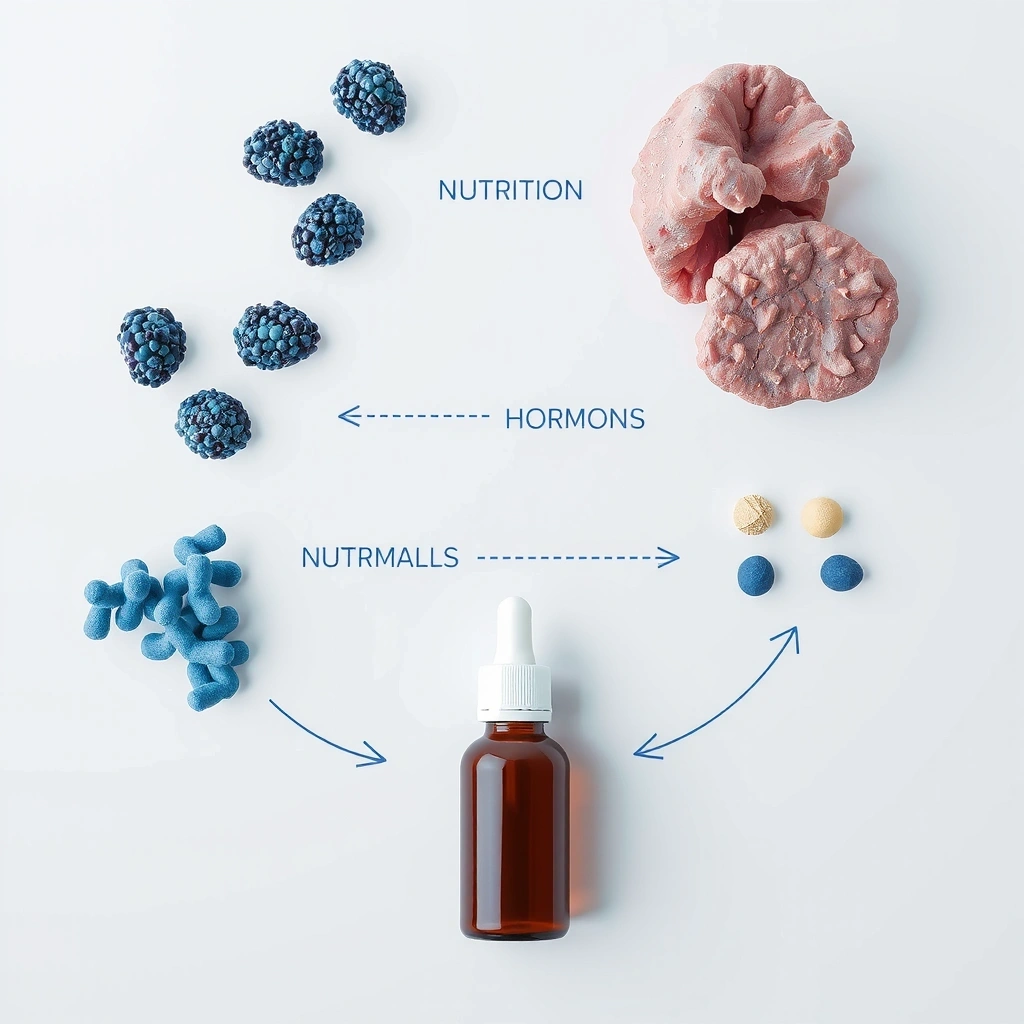 Hormonal research illustration